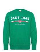 Graphic C-Neck Sweat Tops Sweatshirts & Hoodies Sweatshirts Green GANT