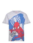 Tshirt Tops T-Kortærmet Skjorte Grey Spider-man