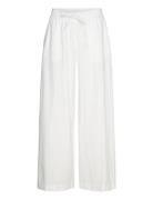 Clare Linen Blend Trouser Bottoms Trousers Linen Trousers White French...