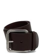 Vachetta Leather Wide Belt Bælte Brown Lauren Ralph Lauren