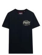 Tokyo Relaxed Tee Tops T-Kortærmet Skjorte Navy Superdry
