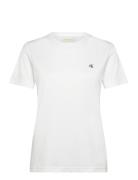 Ss Monogram Crew Tee Tops T-shirts & Tops Short-sleeved White Calvin K...