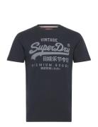 Vl Classic Tee Tops T-Kortærmet Skjorte Navy Superdry