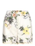 2133 Tencel, Scalloped Elasticated Bottoms Shorts Casual Shorts Multi/...