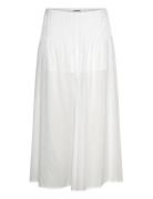 Pleated Mid Rise Maxi Skirt Skirts Maxi Skirts White Weekday