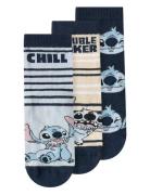 Nmmjermaine Stitch 3P Sock Wdi Socks & Tights Socks Navy Name It