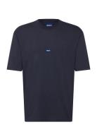 Nieros Tops T-Kortærmet Skjorte Navy HUGO BLUE