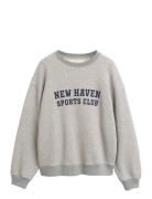 Graphic C-Neck Sweat Tops Sweatshirts & Hoodies Sweatshirts Grey GANT