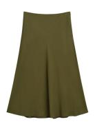 Fluid Midi Skirt Skirts Knee-length & Midi Skirts Khaki Green GANT