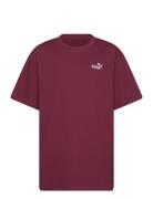 Ess Small No. 1 Logo Relaxed Tee B Sport T-Kortærmet Skjorte Burgundy ...
