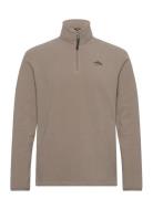 Polar Fleece Half Zip Tops Sweatshirts & Hoodies Sweatshirts Beige Sup...