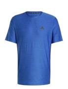 Tr-Es Stretch T Tops T-Kortærmet Skjorte Blue Adidas Performance
