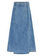 Platiebbaliya Skirt Skirts Knee-length & Midi Skirts Blue Bruuns Bazaa...