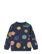 Thora Printed Sweatshirt Tops Sweatshirts & Hoodies Sweatshirts Navy L...