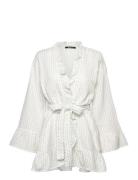 Gauze Homewear Robe Morgenkåbe Cream Gina Tricot