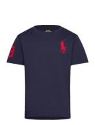 Big Pony Cotton Jersey Tee Tops T-Kortærmet Skjorte Navy Ralph Lauren ...