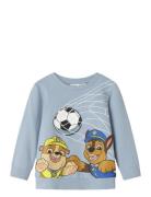 Nmmjaako Paw Sweat Unb Cplg Tops Sweatshirts & Hoodies Sweatshirts Blu...