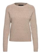 Vmdoffy Ls O-Neck Blouse Ga Tops Knitwear Jumpers Brown Vero Moda