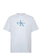 Ss Hero Monologo Tee 20S Tops T-Kortærmet Skjorte Blue Calvin Klein Je...