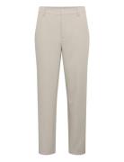 Kasakura Hw Zipper Pants Bottoms Trousers Straight Leg Beige Kaffe