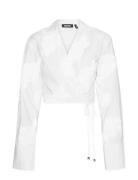 Wrap Cotton Shirt Tops Shirts Long-sleeved White ROTATE Birger Christe...