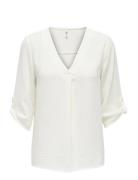 Jdydivya Life 3/4 Top Wvn Noos Tops Blouses Short-sleeved White JDY
