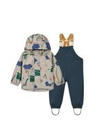 Manu Rainwear Set Outerwear Rainwear Rainwear Sets Multi/patterned Lie...