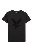 Towelling Eagle T-Shirt Tops T-Kortærmet Skjorte Black Lyle & Scott