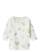 Nbnluma Ls Top Tops T-shirts Long-sleeved T-Skjorte White Name It