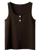 Nlfleedle Tank Short Top Tops T-shirts Sleeveless Brown LMTD