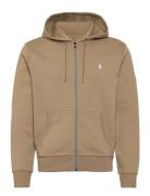 Double-Knit Full-Zip Hoodie Tops Sweatshirts & Hoodies Hoodies Brown P...