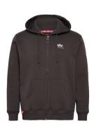 Basic Zip Hoodie Small Logo Tops Sweatshirts & Hoodies Hoodies Brown A...
