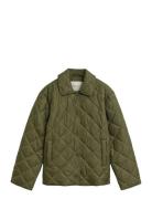 Quilted Jacket With Collar Quiltet Jakke Khaki Green GANT