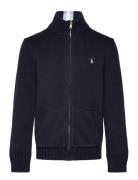 Cotton Full-Zip Sweater Tops Knitwear Cardigans Navy Ralph Lauren Kids