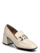 Aura 03 Shoes Heels Heeled Loafers Cream Wonders