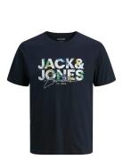 Jjgeplas Tee Ss Crew Neck Jnr Tops T-Kortærmet Skjorte Navy Jack & J S