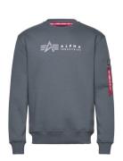 Alpha Label Sweater Tops Sweatshirts & Hoodies Hoodies Grey Alpha Indu...