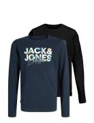 Jjgeplas Tee Ls Crew Neck 2Pk Mp Jnr Tops T-shirts Long-sleeved T-Skjo...
