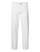 Slh196-Straight New Miles Flex Pant Bottoms Trousers Chinos White Sele...