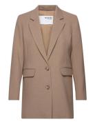Slfrita Ls Relaxed Blazer Camel Mel Noos Blazers Single Breasted Blaze...