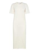 Slfhelena 2/4 Knit Dress Knælang Kjole White Selected