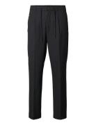 Slh190-Reg Tapered Leroy Pleat Pant Noos Bottoms Trousers Casual Black...