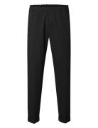 Slhstraight-Liam String Trs Flex Bottoms Trousers Casual Black Selecte...