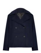 Slfalma Short Wool Jacket Noos Uldjakke Jakke Navy Selected
