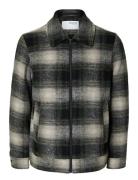 Slhkonrad Jkt Uldjakke Jakke Black Selected