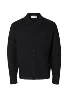 Slhreason Ls Knit Boiled Wool Cardigan Tops Knitwear Cardigans Black S...