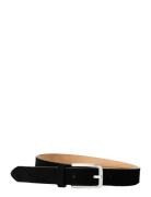 Slhsander Suede Belt Accessories Belts Classic Belts Black Selected