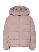 Hood Quilted Coat Foret Jakke Pink Mango