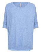 Sc-Biara Tops Blouses Long-sleeved Blue Soyaconcept