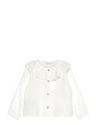 Bambula Embroidered Blouse Tops Shirts Short-sleeved Shirts White Mang...